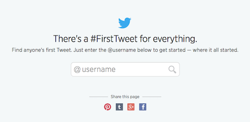 Discover your first Tweet